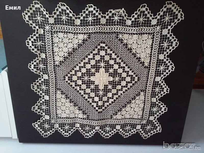 ръчно плетено каре, снимка 1