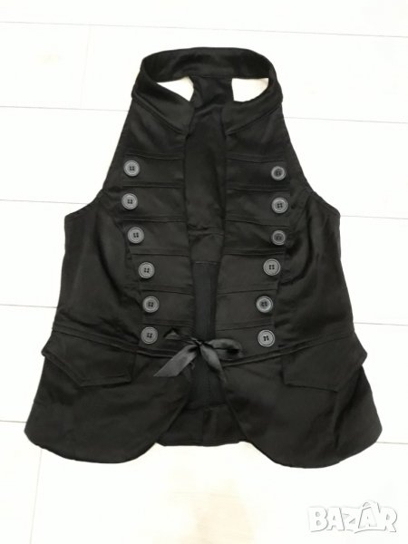 Дамски черен елегантен елек , снимка 1