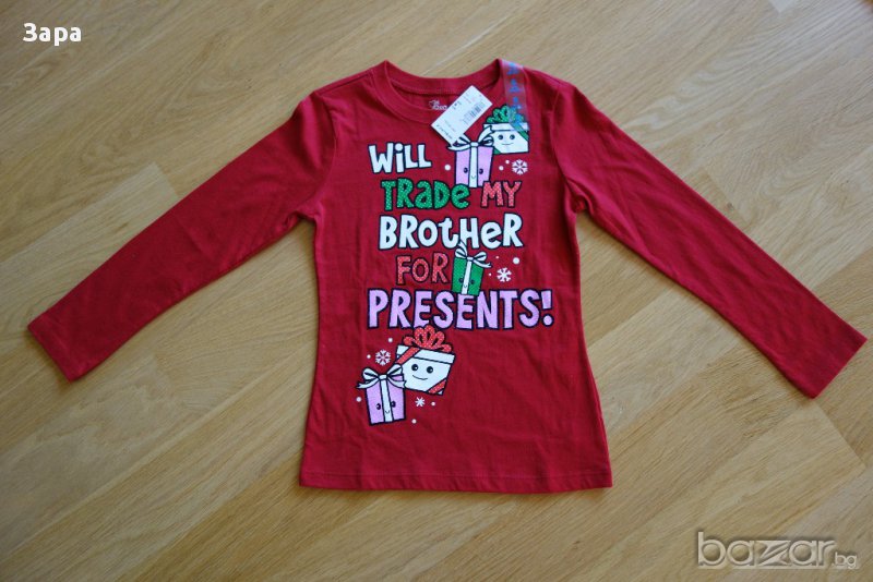 нова коледна блузка, The children's place, 5-6Г, снимка 1