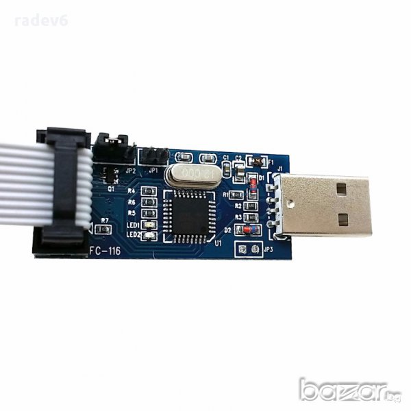 USBASP USBISP AVR Програматор с кабел, ATMEGA8 ATMEGA128, снимка 1