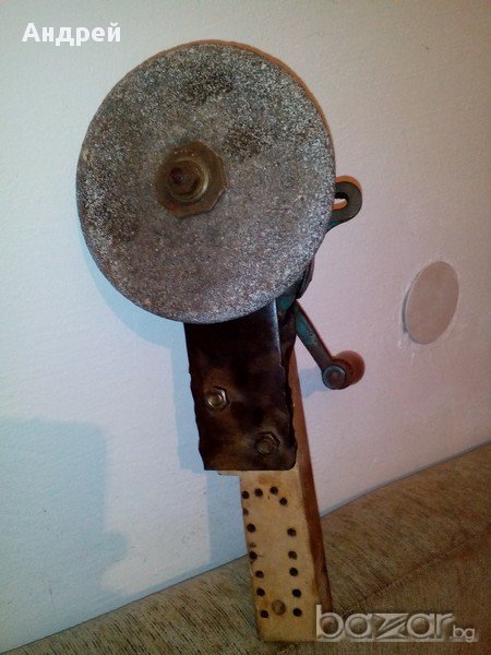 Стар ръчен шмиргел, снимка 1