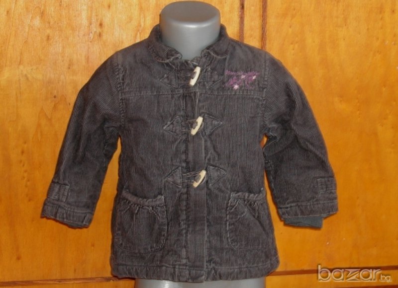 Топло и красиво палтенце за момиче, 080 см. , снимка 1