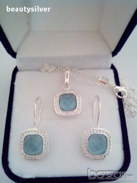 Сребърни стерлинги обеци и колие в стил ТHOMAS SABO, снимка 1