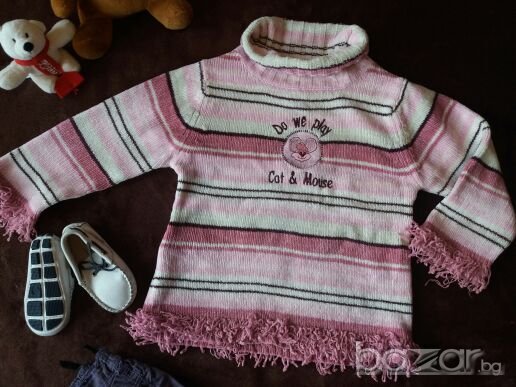 🎀🎁🎀 Плетено пуловерче на Palomino за 4-5 год., снимка 1