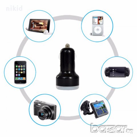 двойно  Usb 2.0  5V  Универсално зарядно за запалка на кола автомобил за телефони навигации таблети, снимка 2 - Аксесоари и консумативи - 17093897
