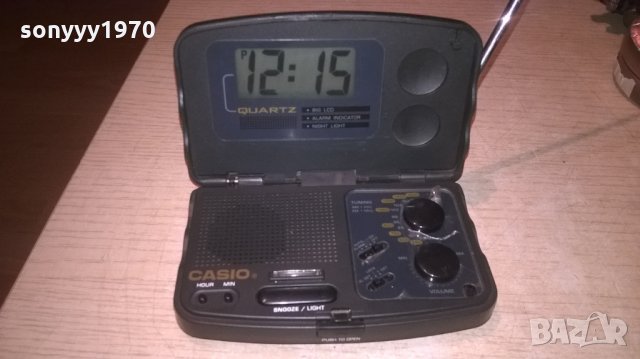 casio rt-10 clock radio-внос швеция-12х8х2.5см, снимка 1 - Радиокасетофони, транзистори - 25526674