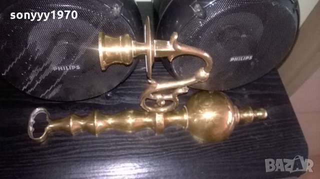 масивен стенен свещник-30х20см-внос швеицария, снимка 7 - Антикварни и старинни предмети - 21912112