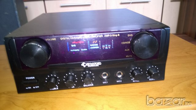 auna multimedia amp-2 sing-2 digital karaoke audio amplifier-швеицария, снимка 7 - Ресийвъри, усилватели, смесителни пултове - 7929436