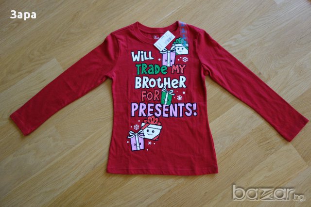 нова коледна блузка, The children's place, 5-6Г, снимка 1
