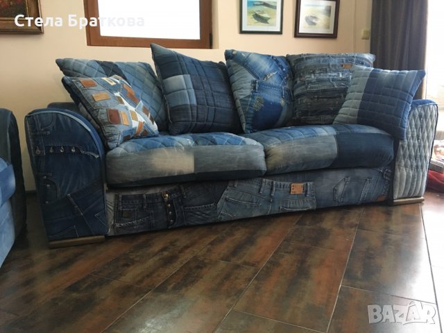 Дънкови дивани / Ръчно изработени дамаски, снимка 12 - Платове и дамаски - 22317749