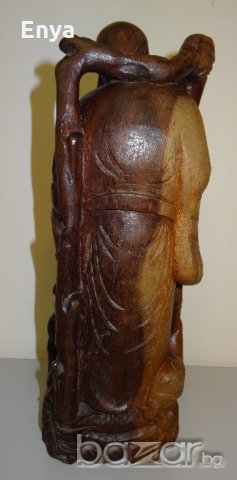 Китайска статуетка от дърво - дърворезба, снимка 4 - Антикварни и старинни предмети - 20307203