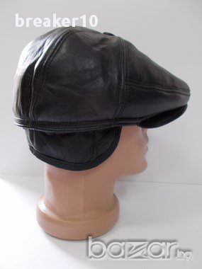 Мъжка кожена шапка,каскет-3