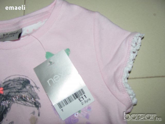 Нова розова туника/ рокля с момиче на Next за 2-3 г, снимка 6 - Детски Блузи и туники - 10971707