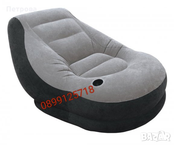 Надуваемо кресло с табуретка "Intex", снимка 2 - Дивани и мека мебел - 24273680