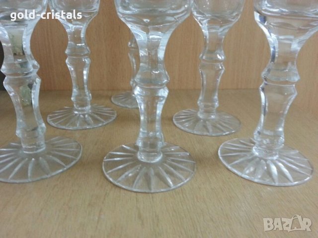  кристални чаши , снимка 4 - Антикварни и старинни предмети - 22297268