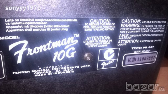 fender frontman 10g-китарно кубе-28х26х15см-внос англия, снимка 8 - Тонколони - 18814435