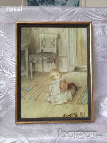 Carl Larson (1853-1919) "Pontus" стара картина маслена репродукция, снимка 1 - Антикварни и старинни предмети - 19434956
