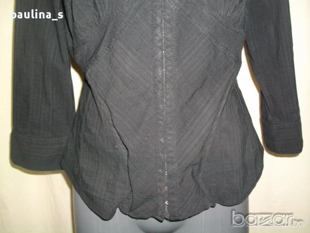  Черна риза с корсет "H&M" / голям размер , снимка 12 - Ризи - 14669095