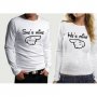 Комплект блузи за влюбени She`s mine & He`s mine, снимка 1 - Блузи с дълъг ръкав и пуловери - 23210759