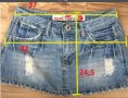 Дамска дънкова къса пола NYLON, size XS, изтъркана, прокъсана, НОВА!!!, снимка 3