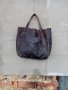 Старинна пазарска кожена чанта 2, снимка 1 - Антикварни и старинни предмети - 20130097