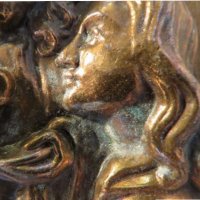 Старо бронзово пано на Исус Христос - красота от бронз и дърво за твоя офис, дом, вила , снимка 3 - Антикварни и старинни предмети - 22407867