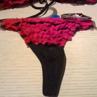 Комплект черен с червени дантелки-сутиен+бикини, снимка 9 - Бельо - 13731492
