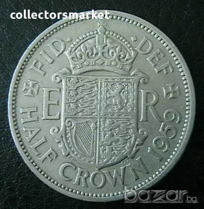 ½ крона 1959, Великобритания, снимка 1
