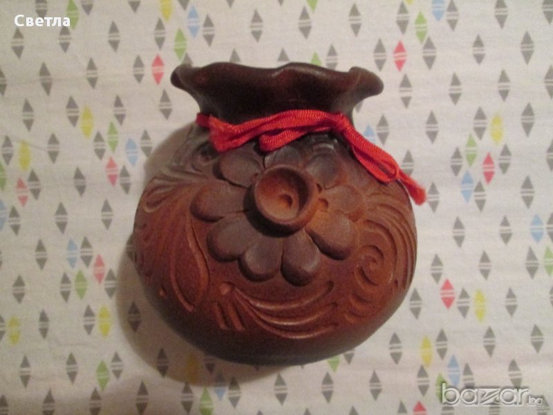Керамична вазичка-кесия, снимка 1