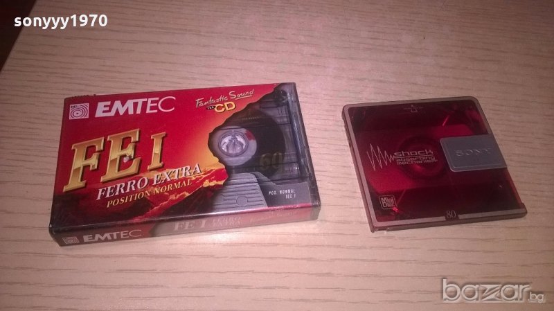 emtec & sony cassette/mini disc, снимка 1