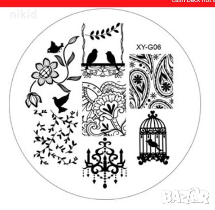 XY-G06 ново пластмасова кръгла плочка / щампа шаблон за печат на нокти, снимка 1