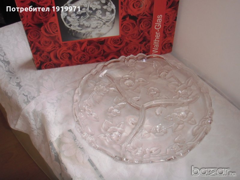 кристално плато за сервиране, снимка 1