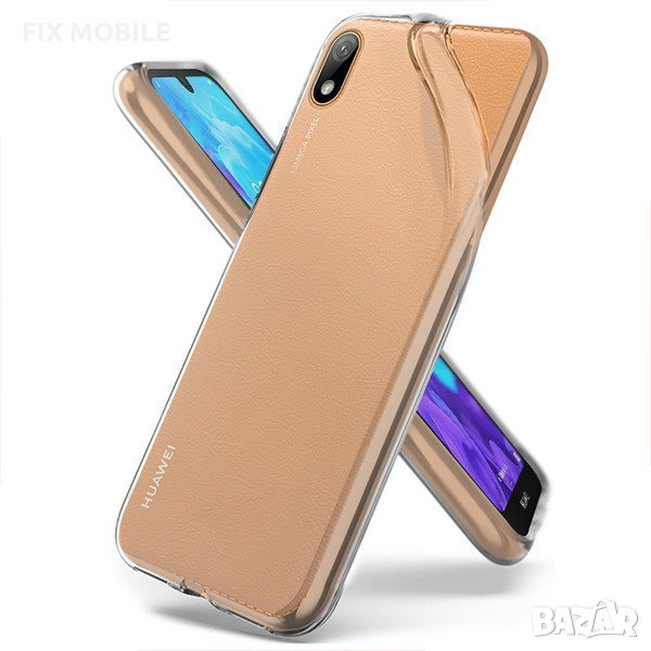 Huawei Y5 2019 ултра тънък силиконов гръб, прозрачен, снимка 1