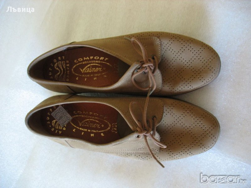 Нови италиански мокасини – 37 номер, -VAINER, COMFORT LINE, VERA PELLE, снимка 1