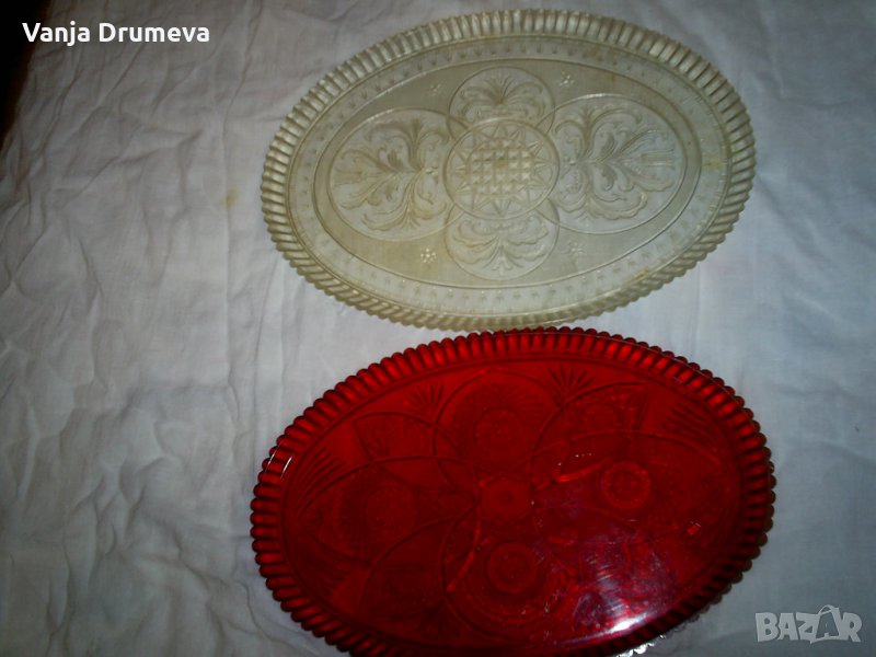 два подноса за сладки, или плодове от бакелит, снимка 1