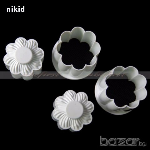 разглобяемо цвете форма като бутало  за украса декорация торта фондан