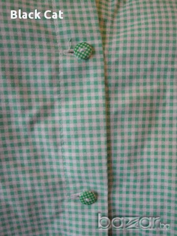 Светлозелена карирана дамска риза, блуза с дълъг ръкав, ръкави, дамски топ, жилетка, снимка 10 - Ризи - 13869321