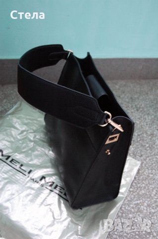 Дамска чанта Meli Melo Paris, нова, с етикет, черна, снимка 6 - Чанти - 23745485