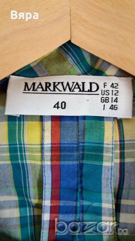 Дамско лятно сако - каре, "Markwald"! , снимка 3 - Сака - 21364223