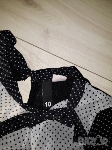 Детска блуза черно и бяло с панделка марка Devided, снимка 4 - Детски Блузи и туники - 23712655