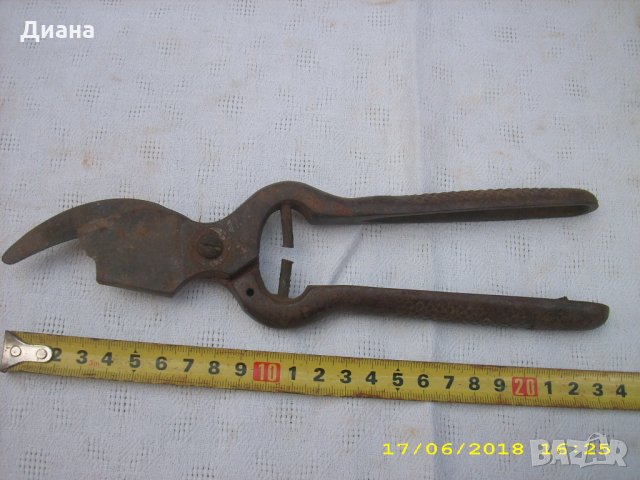 стара лозарска ножица, снимка 1 - Антикварни и старинни предмети - 22615309