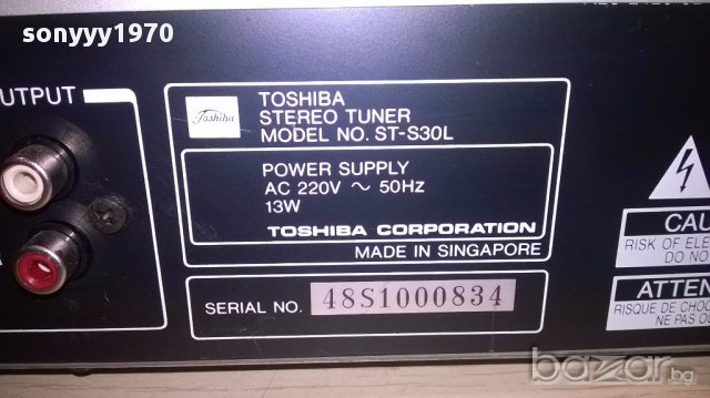 Toshiba st-s30l stereo tuner-внос швеицария, снимка 8 - Ресийвъри, усилватели, смесителни пултове - 13635926