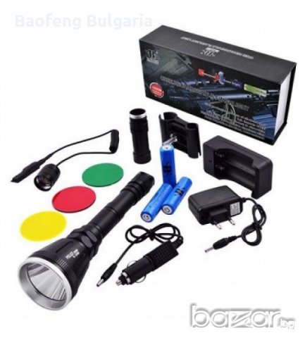 Нов Ловен LED Фенер 8800mAh Акумулаторен BAILONG Q3888 За Лов С Дистанционен Бутон, снимка 5 - Екипировка - 18303379