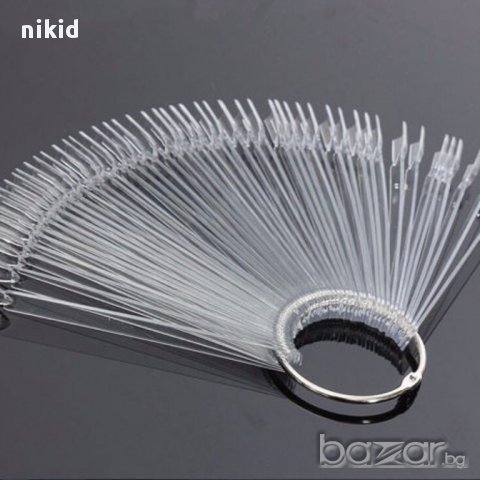 50 бр мостри  мострени пръчки удължители палитра ветрило за цвят лак , снимка 3 - Продукти за маникюр - 16022538