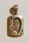 Среб.медальон-плочка със сърце-проба-925. Закупен от Италия.