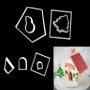 Сет 8 резци за къща снежен човек елха пластмасови резци форми за фондан бисквитки украса торта, снимка 1 - Форми - 21927322