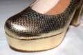 ROOTS! - 100% Оригинални страхотни дамски обувки на ток от Норвегия / Златисти / Блестящи / Луксозни, снимка 17