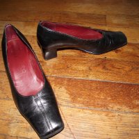 Go Max 37 черни дамски обувки естествена кожа, снимка 4 - Дамски обувки на ток - 20560900
