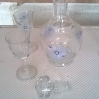 стар стъклен сервиз за ракия,ликьор, снимка 4 - Антикварни и старинни предмети - 19086861