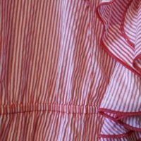 Дам.риза-"H&M"-/памук+ликра/-червено+бяло-райе. Закупена от Италия., снимка 8 - Ризи - 22993934